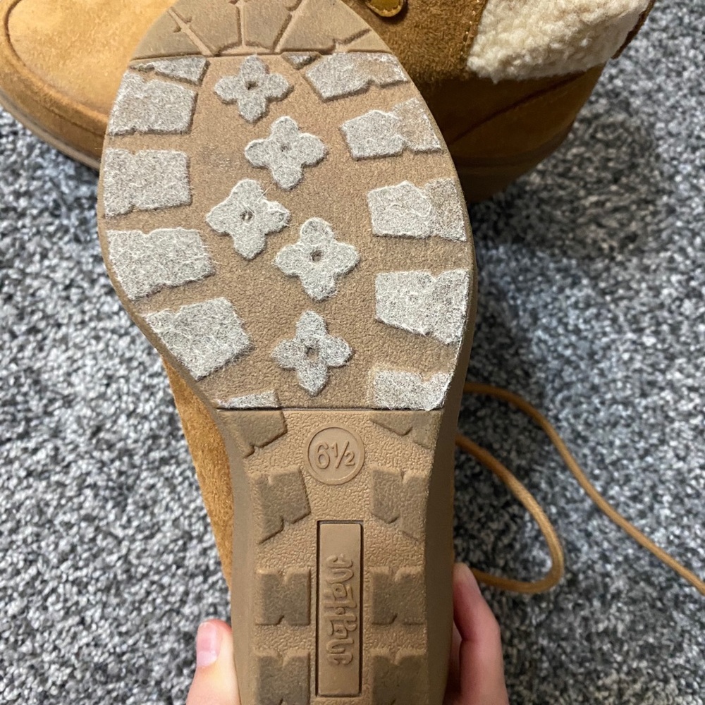 Tan Booties/Wedges